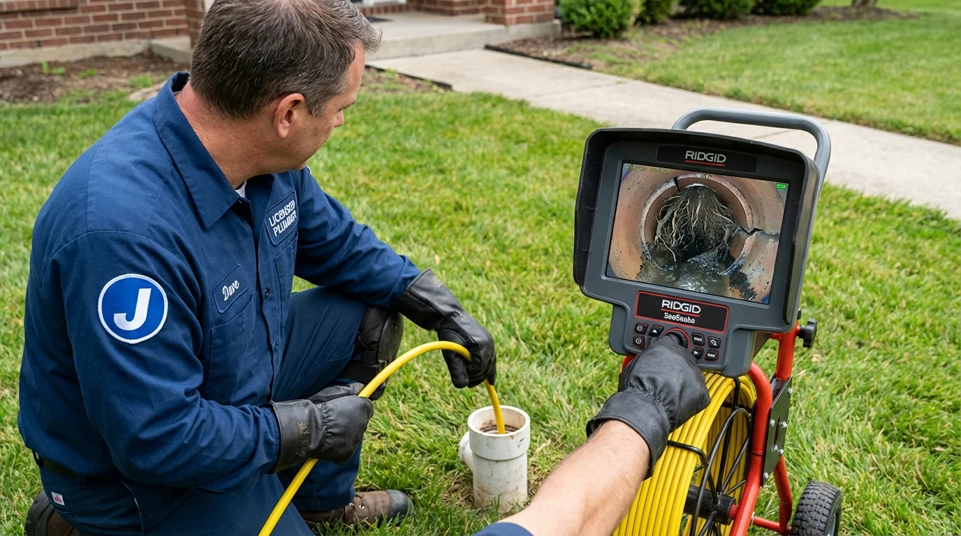 Sewer camera inspection being performed by Johns Plumbing LLC in Simmesport